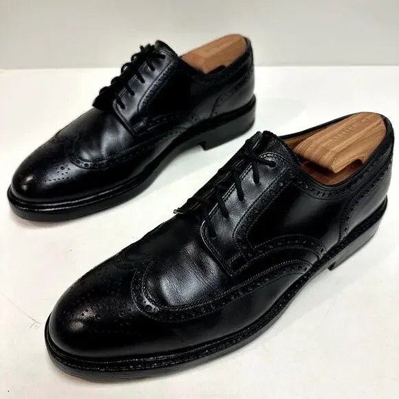 VERY GOOD Crockett & Jones x Ralph Lauren Swansea Black Calf Wingtip England 8.5 - Picture 5 of 15